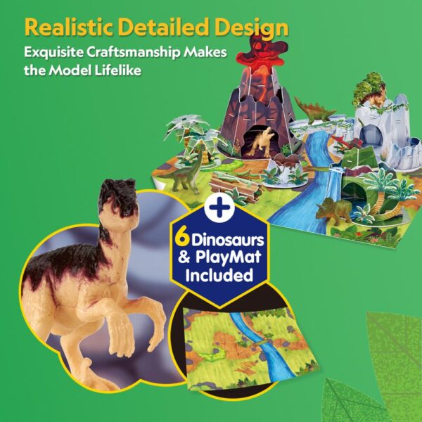 Cubic Fun - National Geographic Set de joaca 3D muntele dinozaurilor 54 piese - CUDS1078h