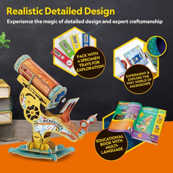 Cubic Fun - Joc Educativ STEM National Geographic puzzle 3D Microscop - CUDS1127h