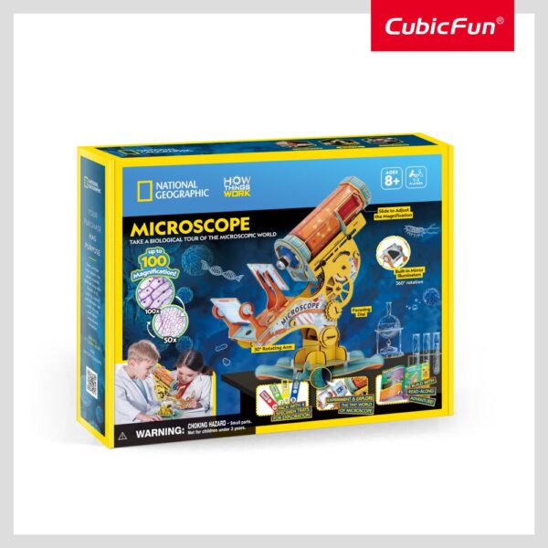 Cubic Fun - Joc Educativ STEM National Geographic puzzle 3D Microscop - CUDS1127h