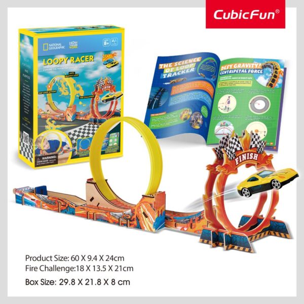 Cubic Fun - Joc Educativ STEM National Geographic puzzle 3D Cursa trasnita - CUDS1130h