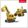 Cubic Fun - Joc Educativ STEM National Geographic puzzle 3D Excavator si Stivuitor - CUDS1131h