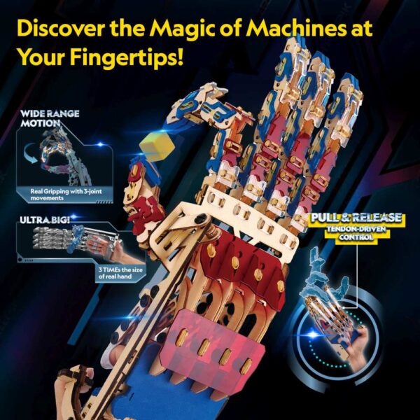 Cubic Fun - Joc Educativ STEM National Geographic puzzle 3D Mana Robotizata - CUDS1133h