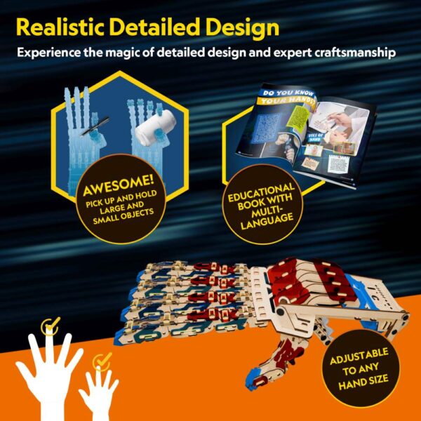 Cubic Fun - Joc Educativ STEM National Geographic puzzle 3D Mana Robotizata - CUDS1133h