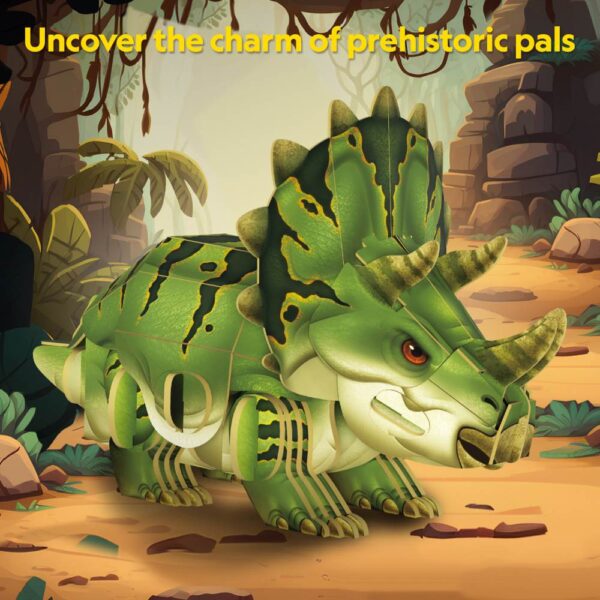 Cubic Fun - National Geographic Dinozauri Puzzle 3D Triceratops 61 piese - CUDS1168h