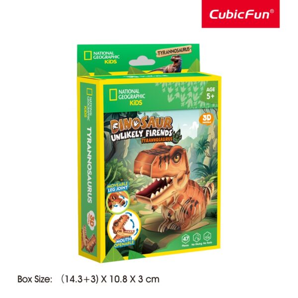Cubic Fun - National Geographic Dinozauri Puzzle 3D Tiranozaur 47 piese - CUDS1169h