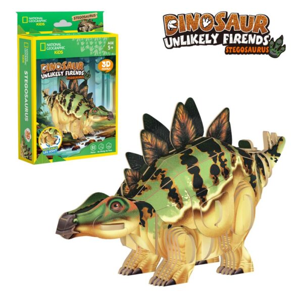 Cubic Fun - National Geographic Dinozauri Puzzle 3D Stegozaur 51 piese - CUDS1171h
