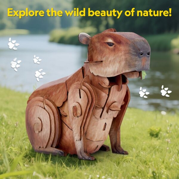 Cubic Fun - National Geographic Animale Salbatice Puzzle 3D Capibara 56 piese - CUDS1177h