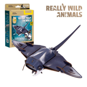 DS1178hMantaRays1 Cubic Fun - National Geographic Animale Salbatice Puzzle 3D Diavol de mare 53 piese - CUDS1178h