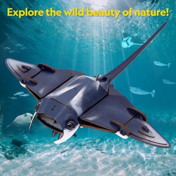 Cubic Fun - National Geographic Animale Salbatice Puzzle 3D Diavol de mare 53 piese - CUDS1178h