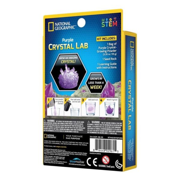 National Geographic - Set educativ Mini laborator de crestere cristale violet - NG29615