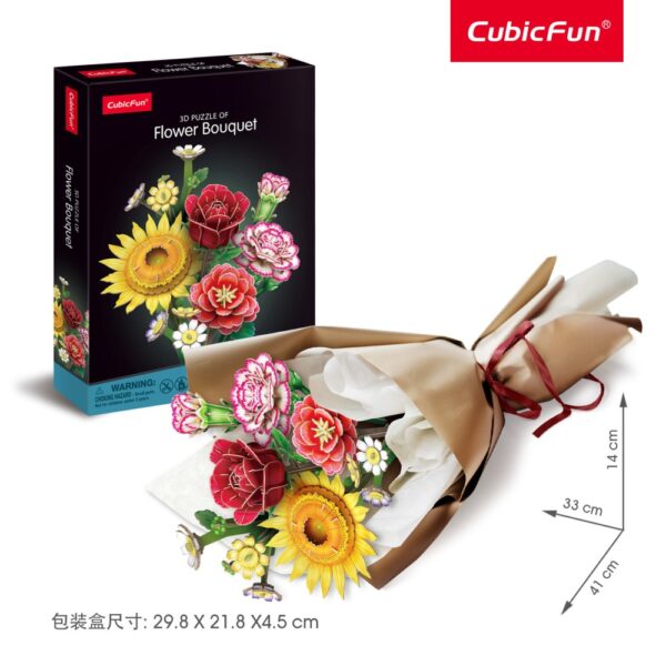 Cubic Fun - Buchet de Flori asortate 3D 363 piese - CUP867h