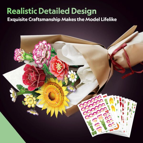 Cubic Fun - Buchet de Flori asortate 3D 363 piese - CUP867h