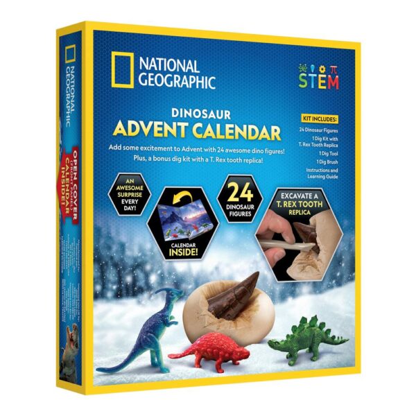 National Geographic - Set educativ Calendar de Craciun descopera lumea preistorica a dinozaurilor cu 24 de surprize - NG22862