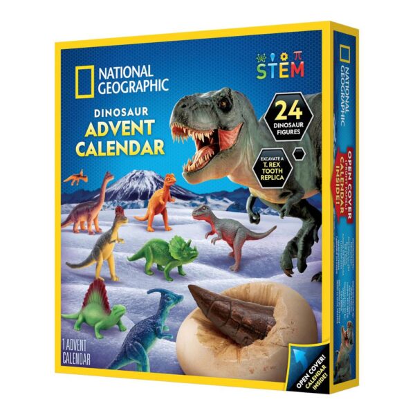 National Geographic - Set educativ Calendar de Craciun descopera lumea preistorica a dinozaurilor cu 24 de surprize - NG22862