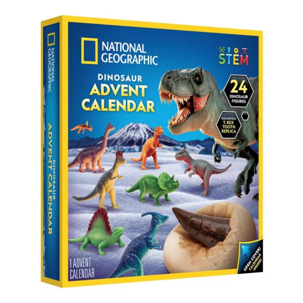 National Geographic - Set educativ Calendar de Craciun descopera lumea preistorica a dinozaurilor cu 24 de surprize - NG22862