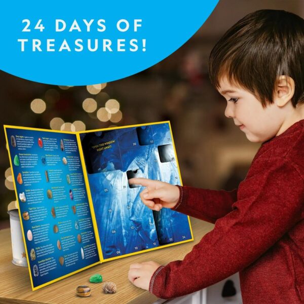 National Geographic - Set educativ Calendar de Craciun descopera roci si pietre pretioase cu 24 de surprize - NG24101