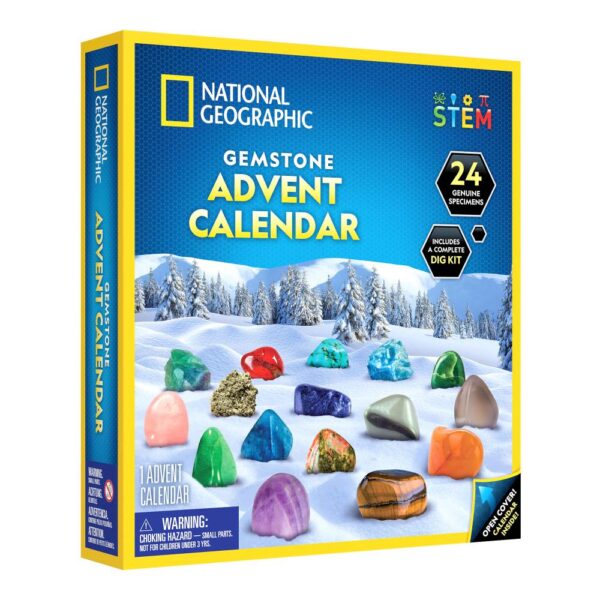 National Geographic - Set educativ Calendar de Craciun descopera roci si pietre pretioase cu 24 de surprize - NG24101