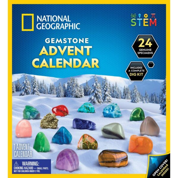 National Geographic - Set educativ Calendar de Craciun descopera roci si pietre pretioase cu 24 de surprize - NG24101