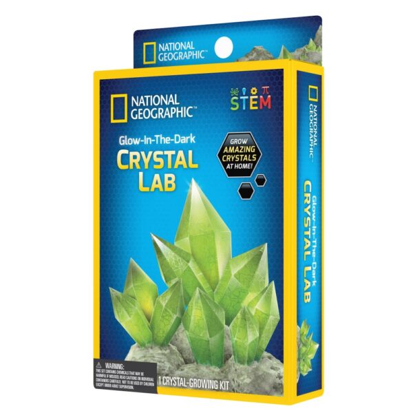 National Geographic - Set educativ Mini laborator de crestere cristale verzi fosforescente - NG29608