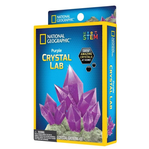 National Geographic - Set educativ Mini laborator de crestere cristale violet - NG29615