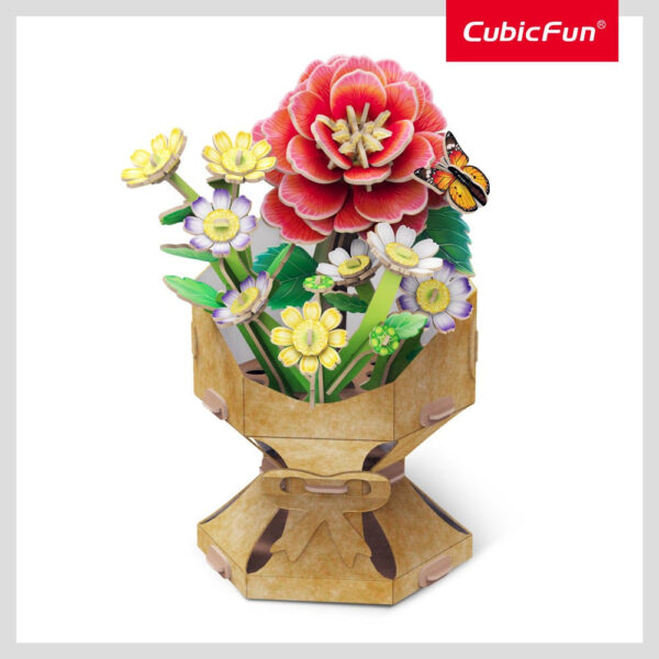 Cubic Fun - Buchet de flori 3D Camelie 109 piese - CUW3302h