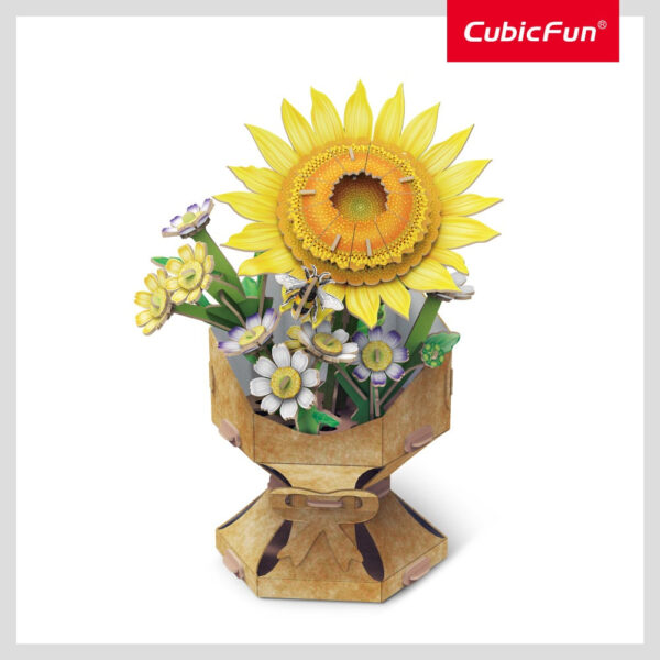 W3303hproduct Cubic Fun - Buchet de flori 3D Floarea Soarelui 102 piese - CUW3303h