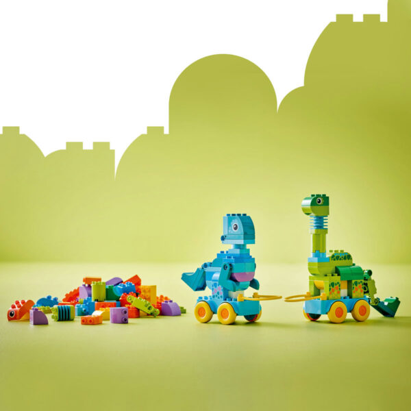 LEGO DUPLO - Dinozauri pe roţi 3 în 1 10451, 108 piese