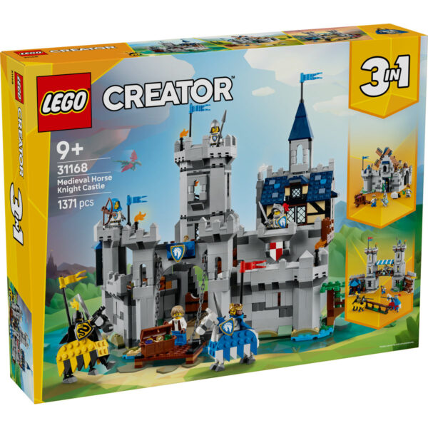 LEGO Creator - Castel medieval cu cai si cavaleri 31168, 1371 piese