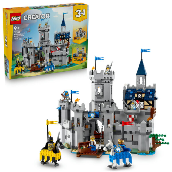 LEGO Creator - Castel medieval cu cai si cavaleri 31168, 1371 piese