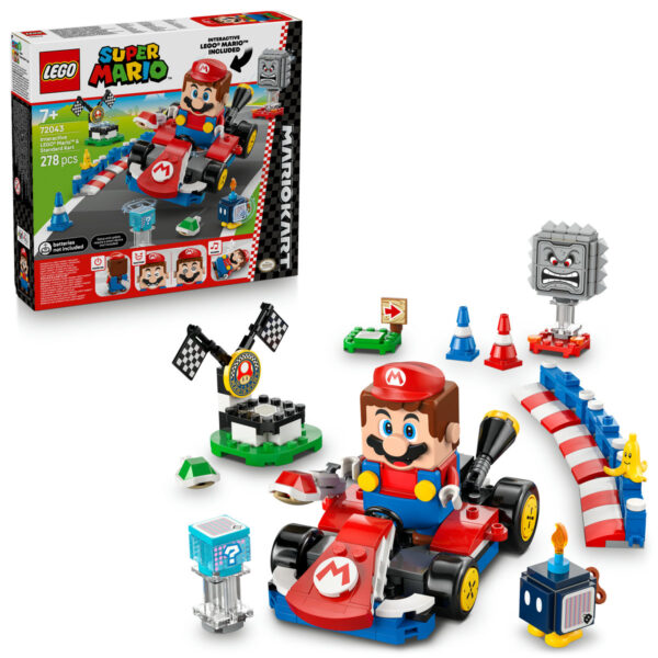 LEGO Super Mario - Mario Kart – LEGO Mario interactiv si Standard Kart 72043, 278 piese