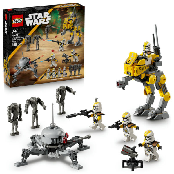 LEGO Star Wars - Pachet de lupta Soldati clona din unitatea stelara 327 75431, 258 piese