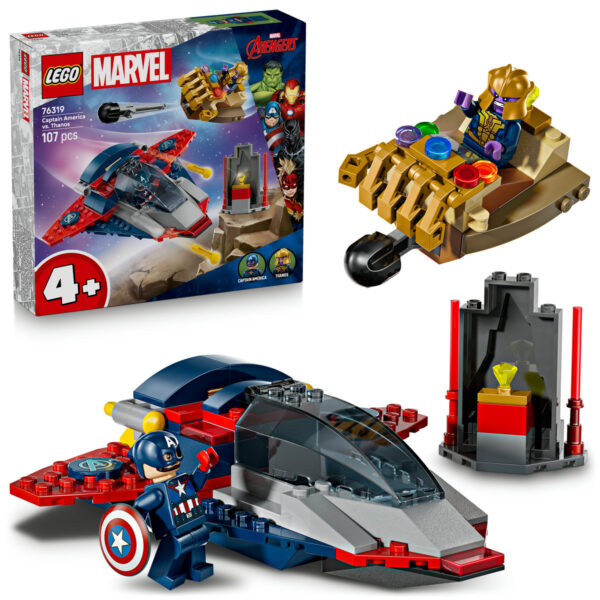 76319-lego-super-heroes LEGO Marvel Super Heroes - Capitanul America vs Thanos 76319, 107 piese