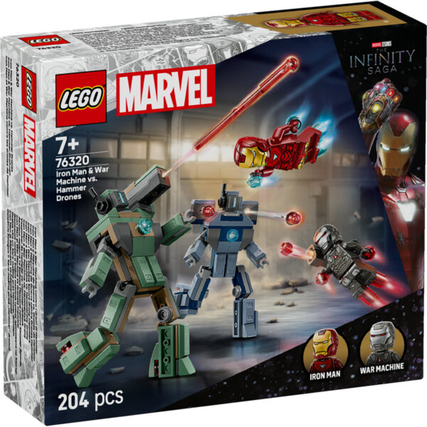 76320-lego-super-heroes-1 LEGO Marvel Super Heroes - Iron Man si War Machine vs dronele Hammer 76320, 204 piese