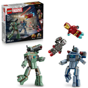 LEGO Marvel Super Heroes - Iron Man si War Machine vs dronele Hammer 76320, 204 piese