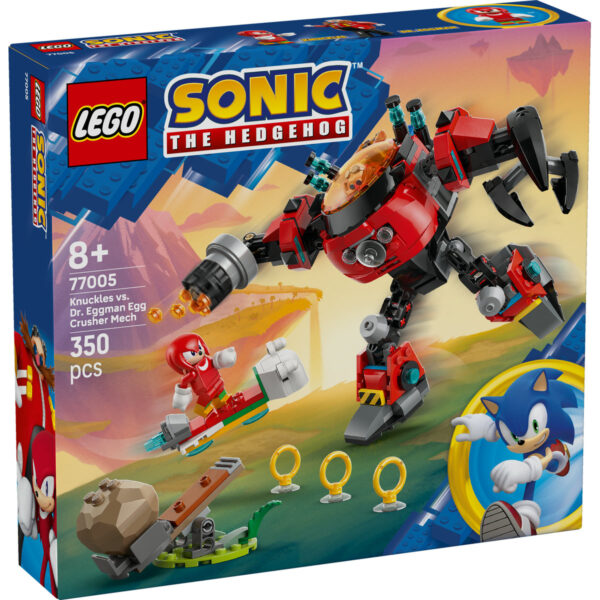 77005-lego-sonic-the-hedgehog-1 LEGO Sonic the Hedgehog - Knuckles vs. Dr. Eggman si robotul Egg Crusher 77005, 350 piese