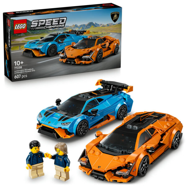 77238-lego-speed-champions LEGO Speed Champions - Lamborghini Revuelto si Huracán STO 77238, 607 piese