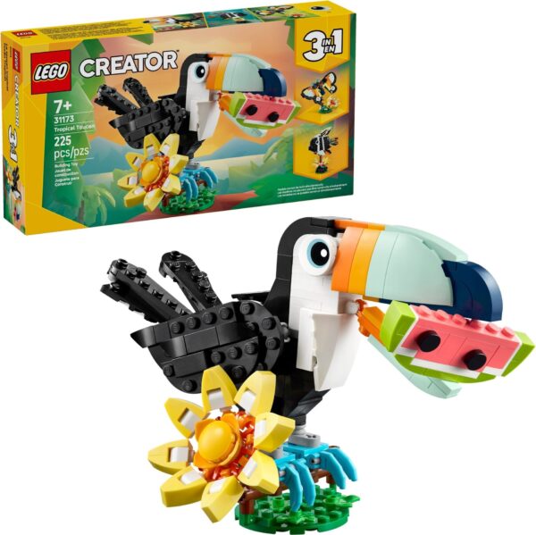 LEGO® Creator 3 in 1 - Animale salbatice: Tucan tropical 31173, 225 piese