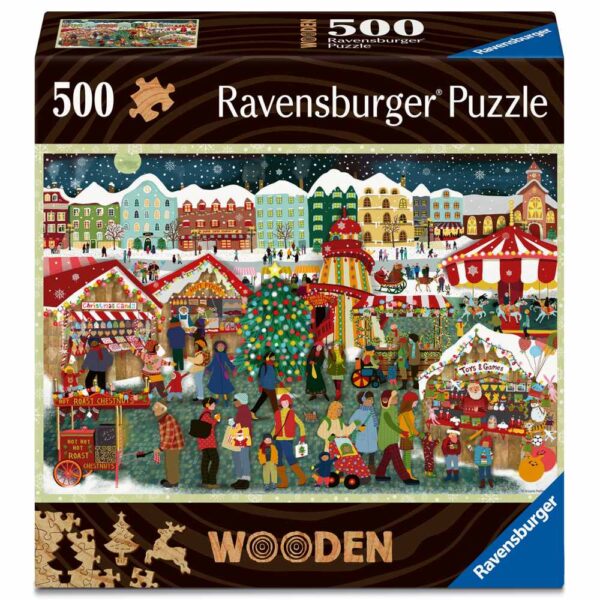 Ravensburger - Puzzle din lemn targ de Craciun 500 piese - RVSPA01539