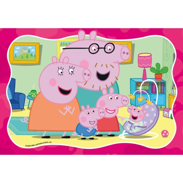 Ravensburger - Puzzle familia Peppa Pig 2x24 piese - RVSPC04184