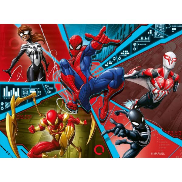 Ravensburger - Puzzle Marvel Spiderman 4 buc in cutie 12 16 20 24 piese - RVSPC04201