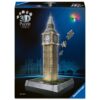 Ravensburger - Puzzle 3D iconic Big Ben cu LED 216 piese model de colectie in miniatura - RVS3D08025