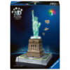4005555080275_FRONT_3D Ravensburger - Puzzle 3D iconic Statia Libertatii cu LED 108 piese model de colectie in miniatura - RVS3D08027