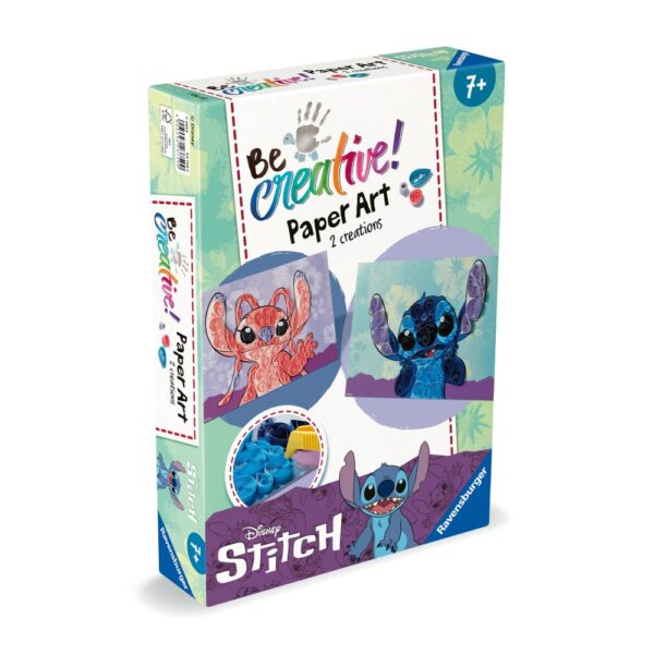 Ravensburger - Be Creative Set mini de creatie din hartie Disney Stitch folosind tehnica Quilling - RVSAC23750