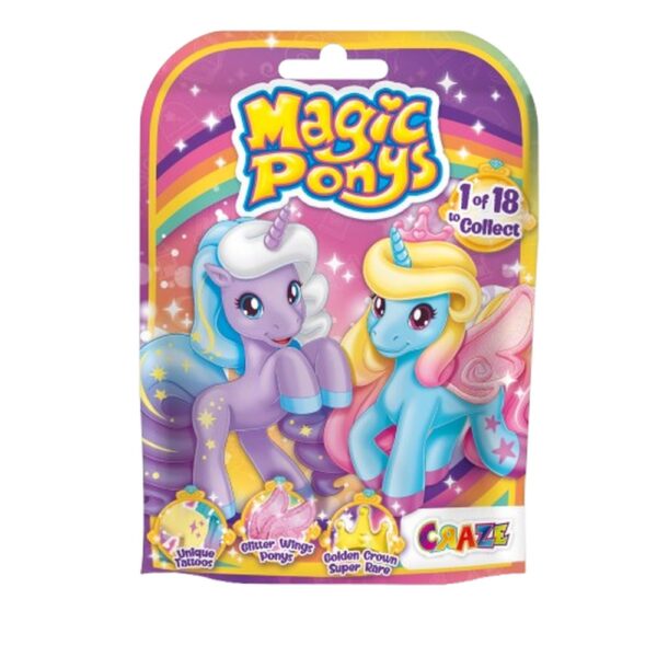 Craze - Figurina de colectionat ponei cu aripi sclipitoare si tatuaje unice - CRZ66218