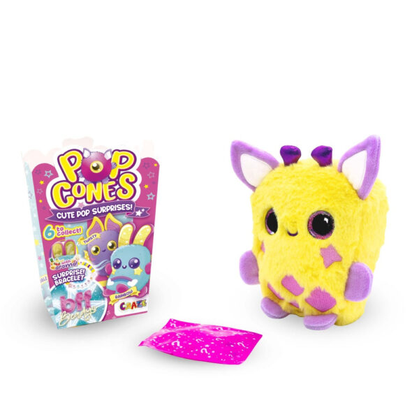 Craze - Jucarie de colectie Pop Cones animalute din plus 15 cm cu surpriza in cutia de Popcorn diverse modele - CRZ68892