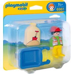 Playmobil - 1.2.3. Muncitor cu roaba - PM6961