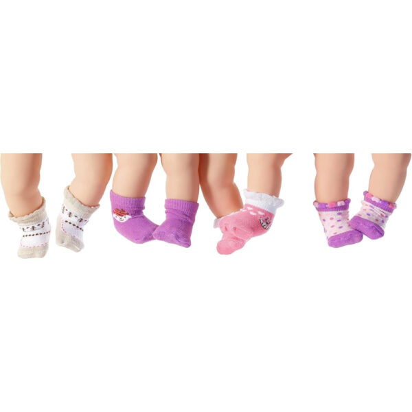 Zapf - Baby Annabell Sosete 2 perechi diverse modele pentru papusi 43 cm - ZF700860