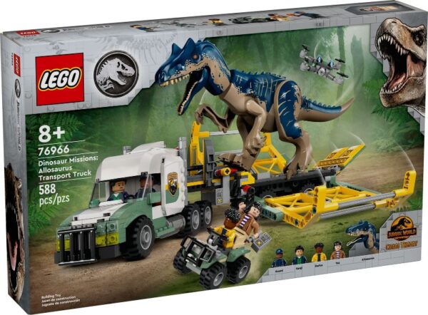 LEGO® Jurassic World 76966 - Misiunea ”Dinozaur”: Camion de transport pentru un Allosaurus