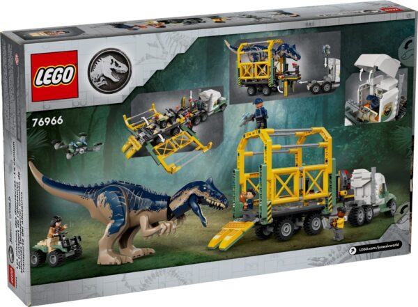 LEGO® Jurassic World 76966 - Misiunea ”Dinozaur”: Camion de transport pentru un Allosaurus