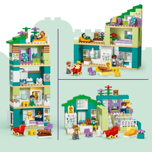 LEGO DUPLO - Casă modernă de familie 3 în 1, cu figurine 10470, 166 piese